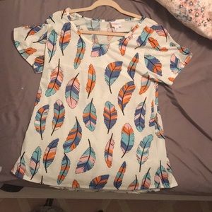 Lularoe feather shirt
